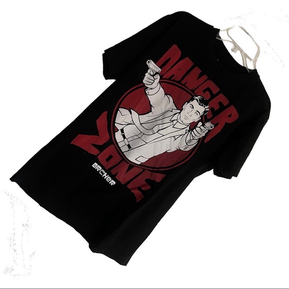 Archer - Danger Zone - FX Sarcastic Animated Spy Series Tee Perfect Condition - Picture 12 of 12